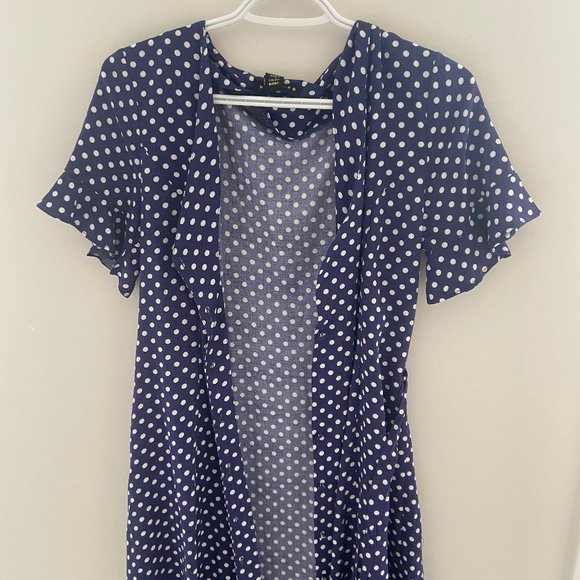 Button Up Sundress with Lettuce cuts and Tie - Picture 1 of 1